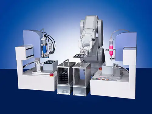 Máy phân phối phản lực không tiếp xúc HM-AeroJet cho chất kết dính nóng chảy